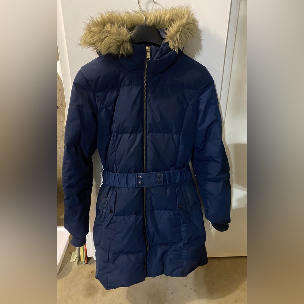 Adidas 3/4 length warm Coat with fuzzy hood
